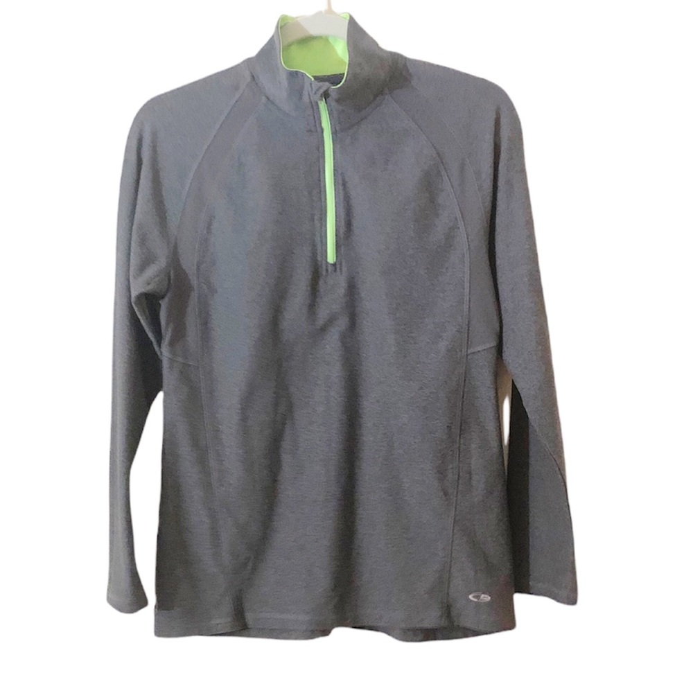 3/15$ Champion 1/4 Zip Pullover grey long sleeve size S